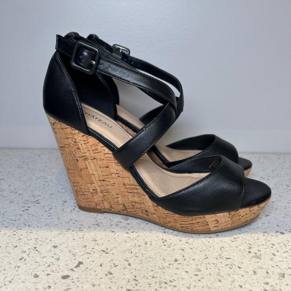 Cork Wedge Heels - Picture 2 of 3